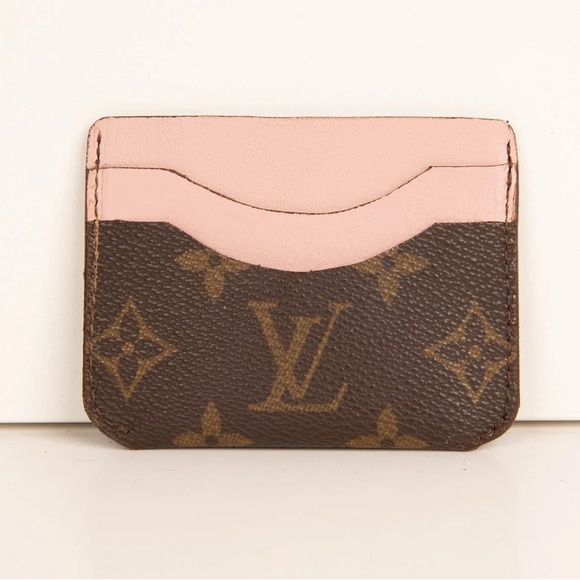 Louis Vuitton Monogram Pink and Brown Card Holder - Picture 1 of 4